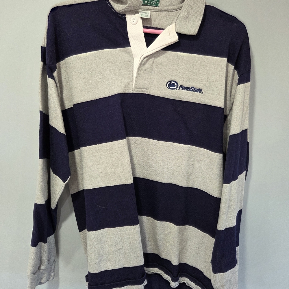 Vintage Rugby Style Penn State Heavy Weather By Outer Banks Made In The USA Shir